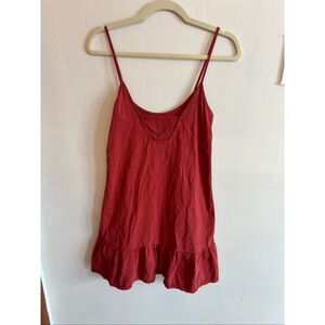 Anthropologie Tunic Red Blouse Size S